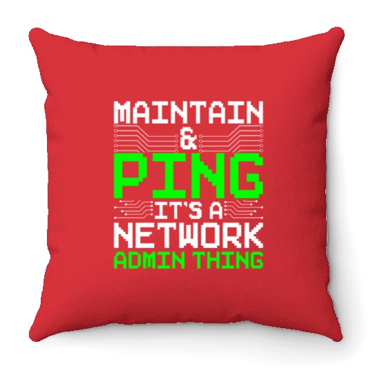 Network Admin Programmer Throw Pillows