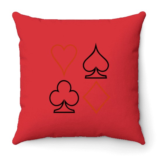 Playing Card Poker Throw Pillows