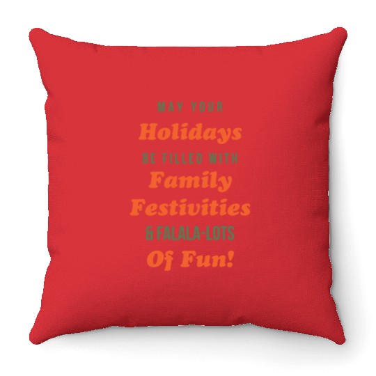 may your holidays filled with activities Throw Pillows