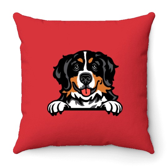 Bernese Mountain Dog Throw Pillows