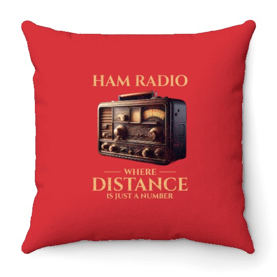 Vintage Ham Radio Operator Throw Pillows