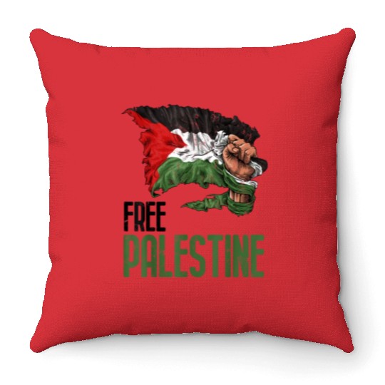 FREE PALESTINE FLAG GAZA Throw Pillows
