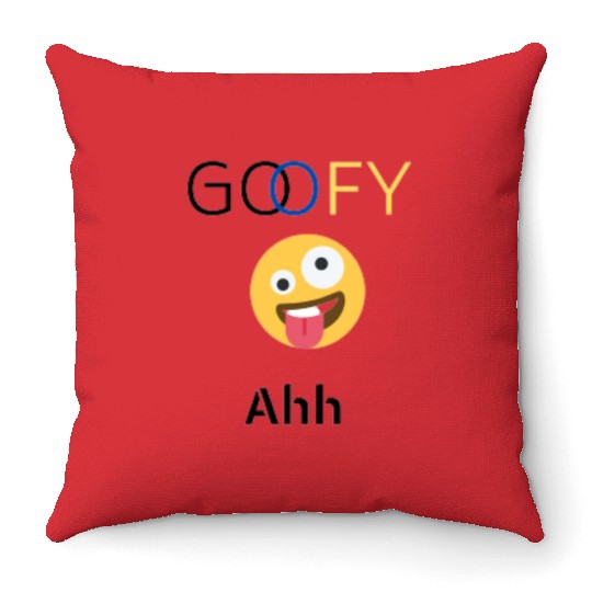 Funny goofy ahh Throw Pillows