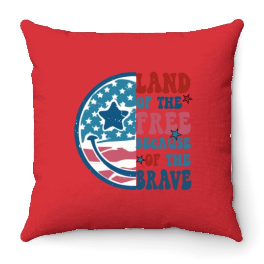 Land of the free Throw Pillows