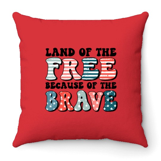 Land of the free Throw Pillows