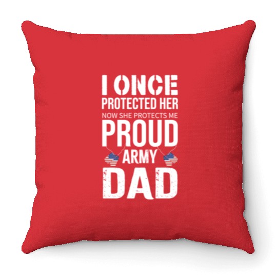 I once protected her now she protects me proud Throw Pillows