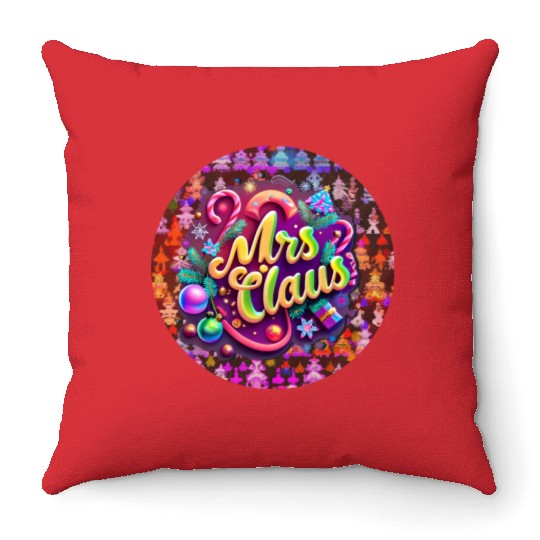 Mrs Claus Throw Pillows