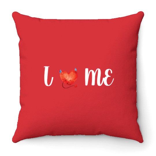 I Love Me Valentine s Day Throw Pillows