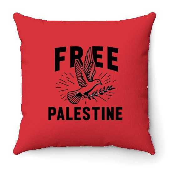 FREE PALESTINE, FREE GAZA PALESTINE. Throw Pillows