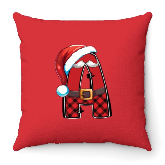 A Christmas Alphabet Letters Sublimation Throw Pillows