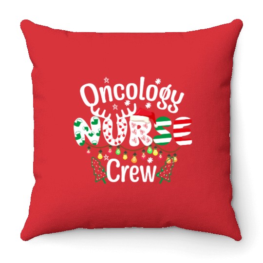 One merry Oncology Nurse Christmas Throw Pillows
