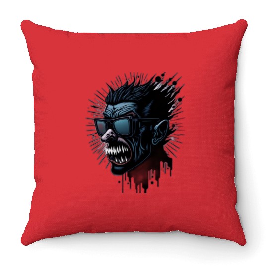 Vampire vector Throw Pillows