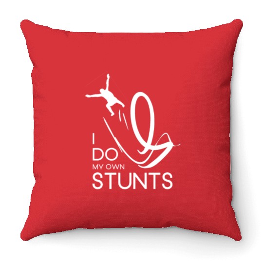"I Do My Own Stunts" Daredevil Design Throw Pillows