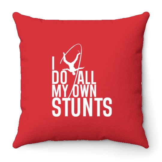 "I Do My Own Stunts" Daredevil Design Throw Pillows