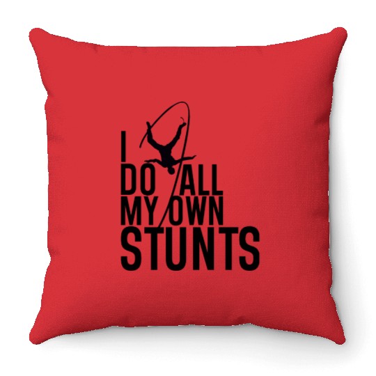 "I Do My Own Stunts" Daredevil Design Throw Pillows