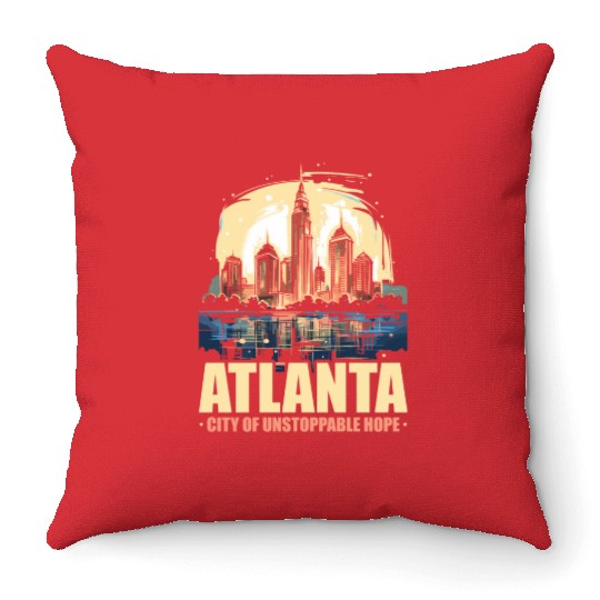 Atlanta City Georgia USA America United States Throw Pillows