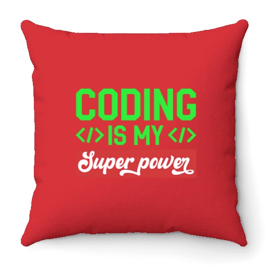 Funny Computer Programmer Computer Science Coding Throw Pillows