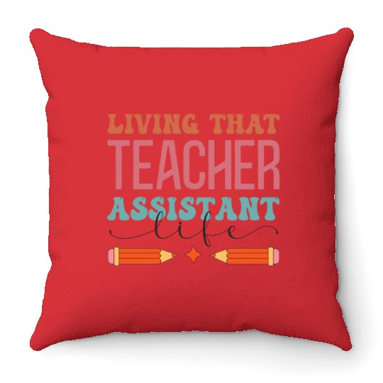 Teacher Assistant Throw Pillows