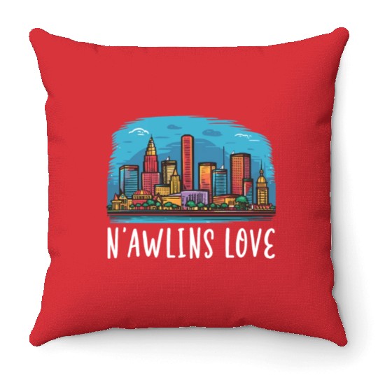 New Orleans Louisiana USA America United States Throw Pillows