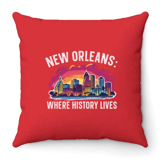 New Orleans Louisiana USA America United States Throw Pillows