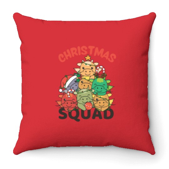 Dragon Christmas Tree Christmas Squad Dragon Throw Pillows