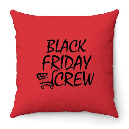 Black Friday Squad.BLACK FRIDAY CREW 2023.Shopping Throw Pillows