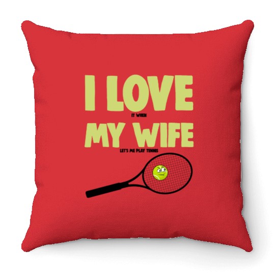 I love My Wife Throw Pillows