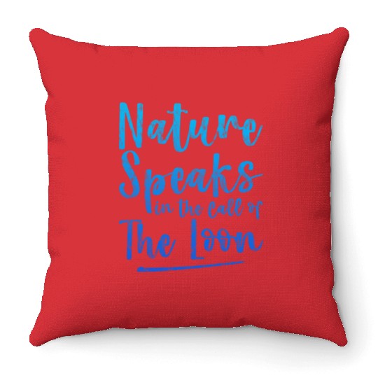 Nature Speaks In The Call Of The Loon 3 Throw Pillows