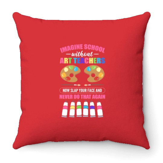 Art Teacher Drawing Art Education Back To School Throw Pillows
