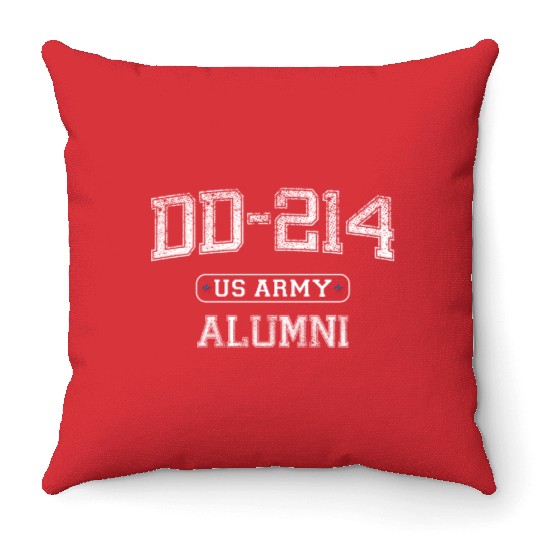DD-214 US ARMY Vintage Throw Pillows