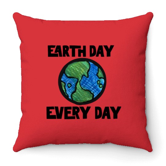 Earth Day Every Day Throw Pillows