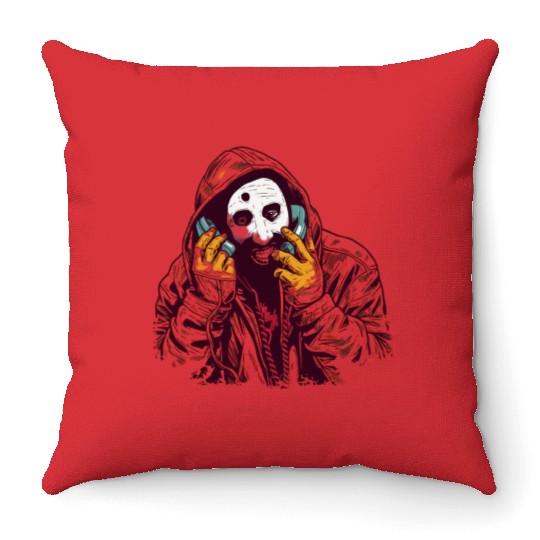 Ghostface Phone Call Throw Pillows