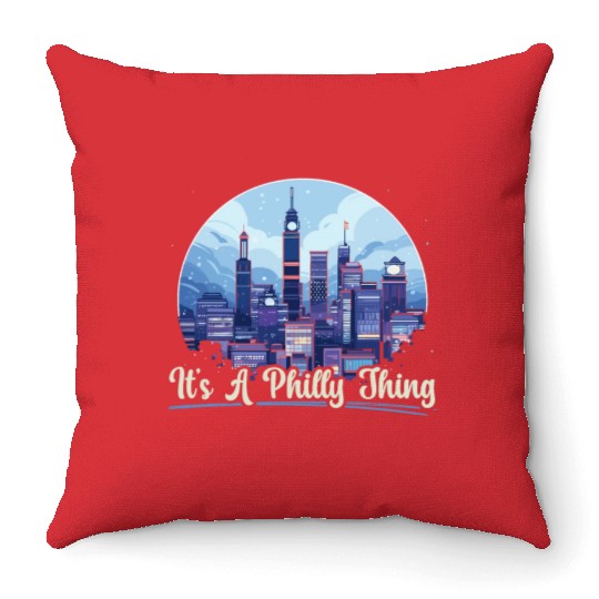 Philadelphia City Pennsylvania USA United States Throw Pillows