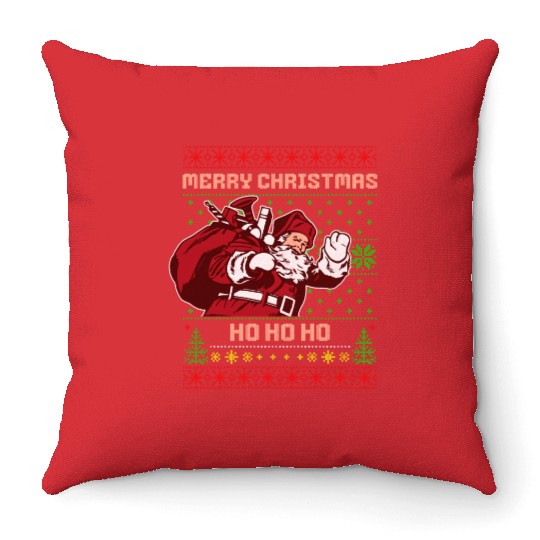 MERRY CHRISTMAS HO HO HO GIFTS FOR CHRISTMAS Throw Pillows