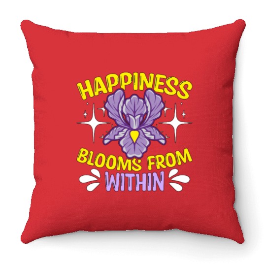 Orchids Happiness Blooms From Within Orchid Grower Throw Pillows