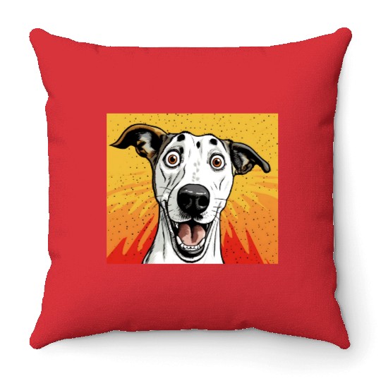 Whippet Face Dog lovers Throw Pillows
