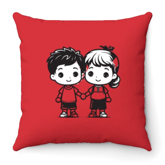 Friendship Day Mug transformed Throw Pillows