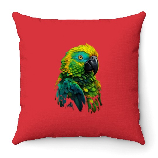 Macaw Parrot for a Bird Lover Animal Lover Throw Pillows