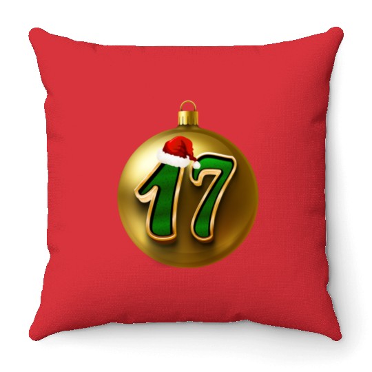 17 Years Young - Seventeen Christmas Balls Throw Pillows