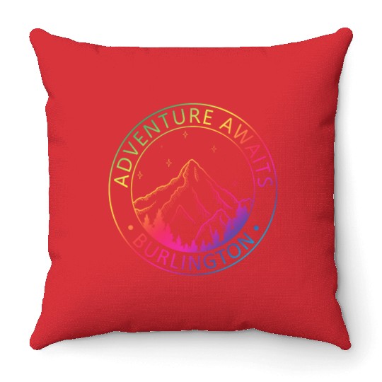 Burlington Vermont Usa Adventure Awaits Throw Pillows