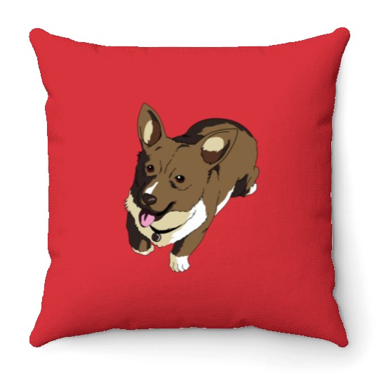 Corgi Dog Throw Pillows