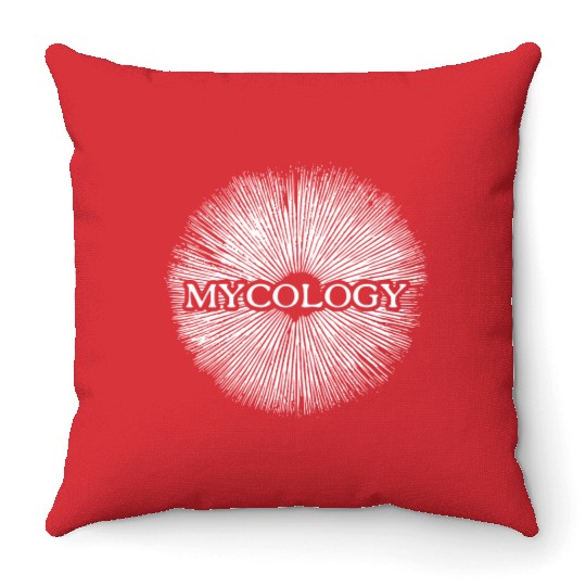 Mycology - The science of fungi (white) Throw Pillows