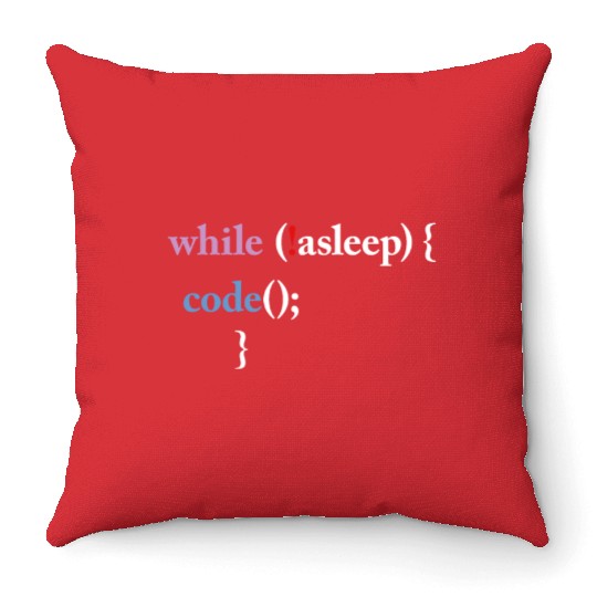 Programming Code Computer Science Funny Programmer Throw Pillows