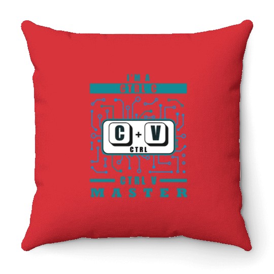 Binary Code Programmer Computer Science Programmin Throw Pillows