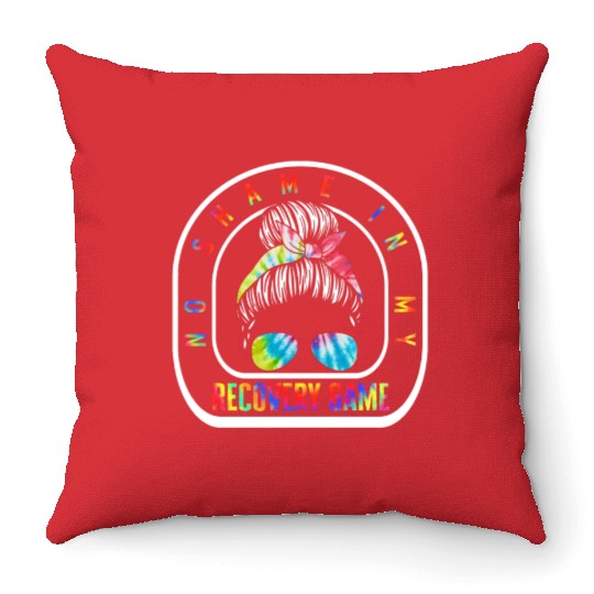 Sobriety Throw Pillows, No Shame In My Recovery Game