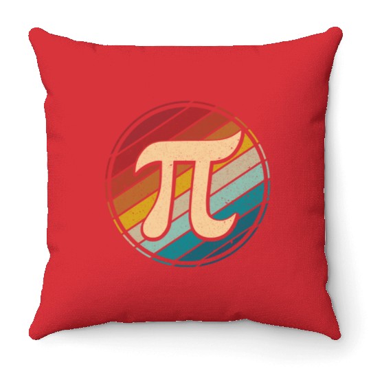 Happy Pi Day Mathematic Math Teacher Vintage Retro Throw Pillows
