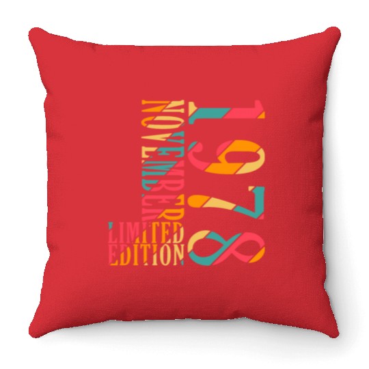 november 1978 Anniversary november 1978 november Throw Pillows