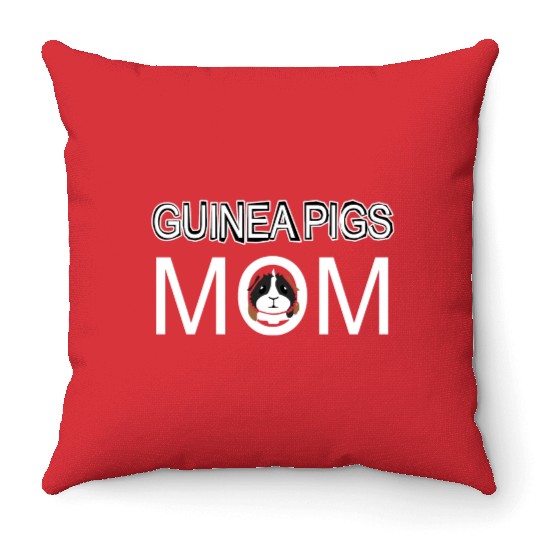 Guinea Pig Mom Bestie In My World Throw Pillows