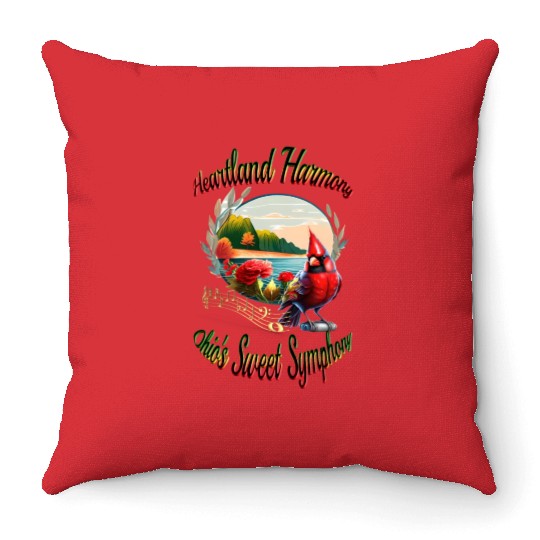 Heartland Harmony: Ohio's Sweet Symphony Throw Pillows
