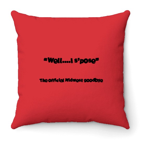 Midwest Goodbye Throw Pillows